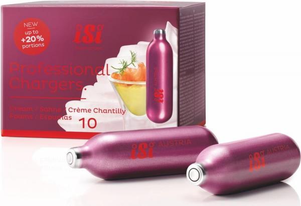 Šľahačkové bombičky Professional, 8,4 g NO, 10 ks balenia – iSi