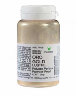 Potravinárska prašková farba perleťová - ZLATÁ - Lesklá, 25g, AZO Free